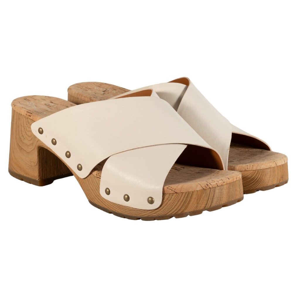Kork-Ease Women's Tatum Leather 2-3/4" Heel Winter White, 10M US